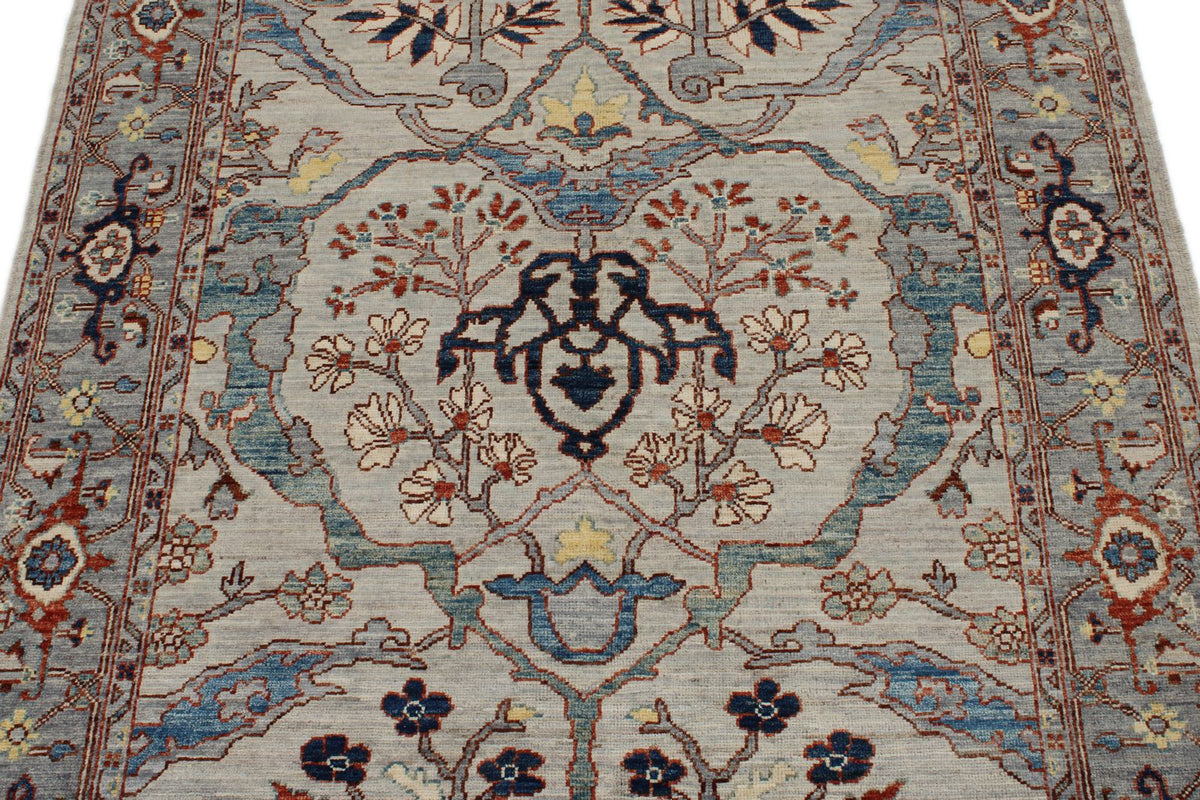 4x12 Gray and Gray Anatolian Traditional Runner