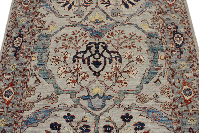 4x12 Gray and Gray Anatolian Traditional Runner