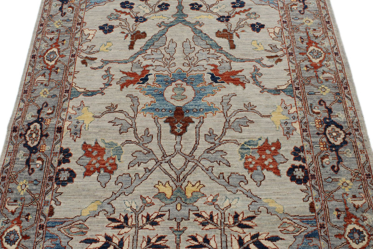 4x12 Gray and Gray Anatolian Traditional Runner