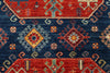 4x13 Red and Navy Anatolian Traditional Rug
