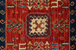 4x13 Red and Navy Anatolian Traditional Rug