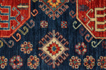 4x13 Red and Navy Anatolian Traditional Rug