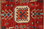 4x13 Red and Navy Anatolian Traditional Rug