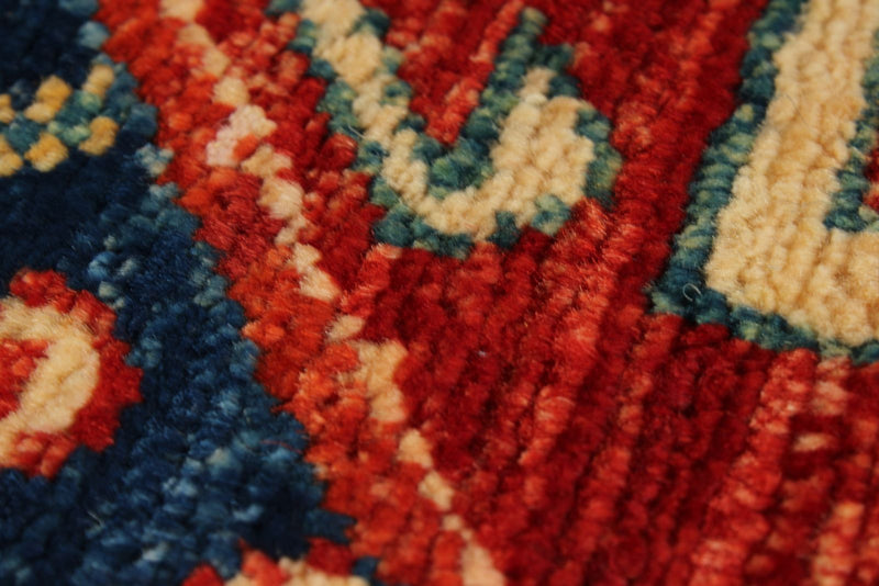 4x13 Red and Navy Anatolian Traditional Rug
