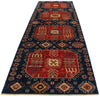 4x13 Red and Navy Anatolian Traditional Rug