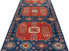 4x13 Red and Navy Anatolian Traditional Rug