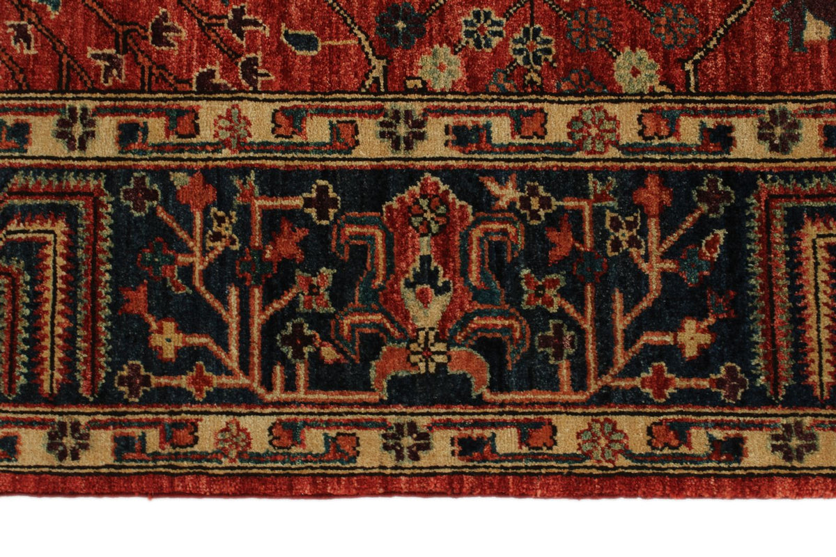 6x18 Red and Navy Anatolian Traditional Rug