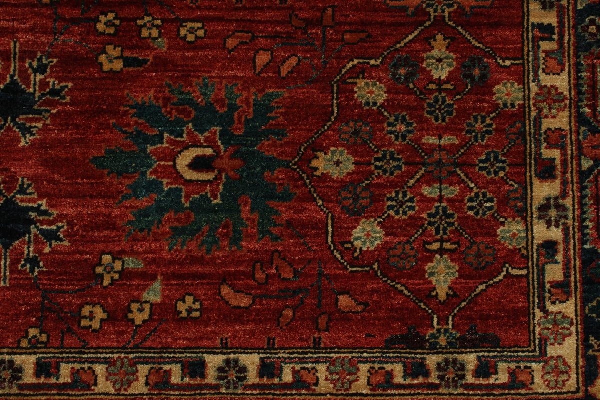 6x18 Red and Navy Anatolian Traditional Rug