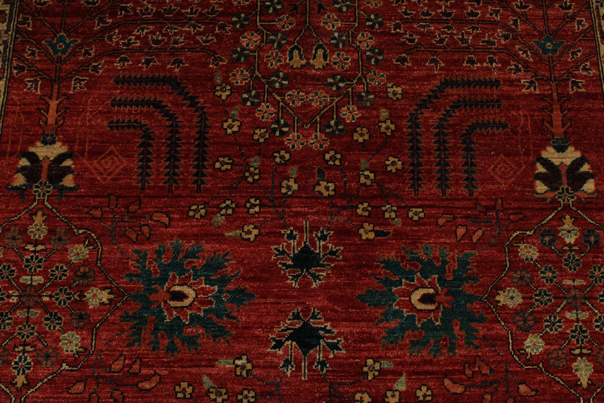 6x18 Red and Navy Anatolian Traditional Rug