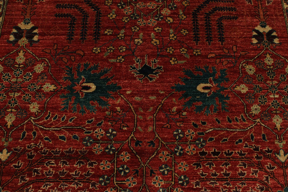6x18 Red and Navy Anatolian Traditional Rug