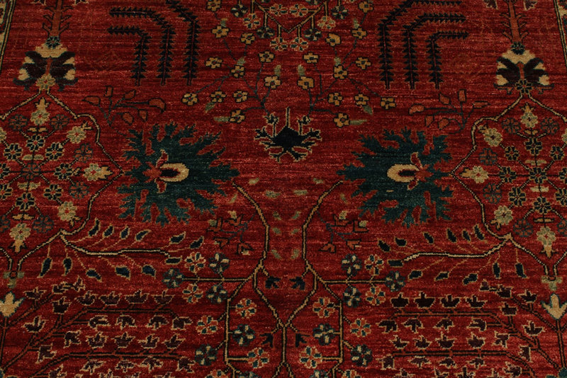 6x18 Red and Navy Anatolian Traditional Rug