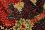 6x18 Red and Navy Anatolian Traditional Rug