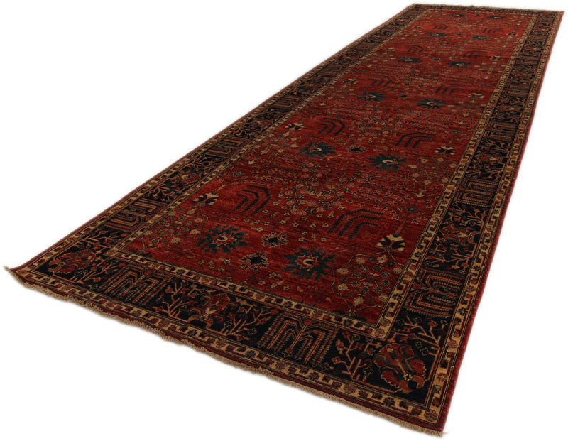 6x18 Red and Navy Anatolian Traditional Rug