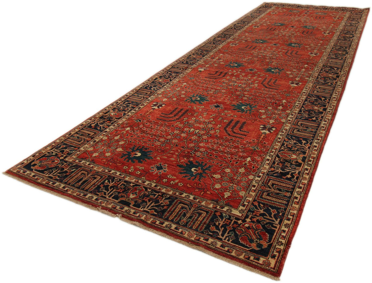 6x18 Red and Navy Anatolian Traditional Rug