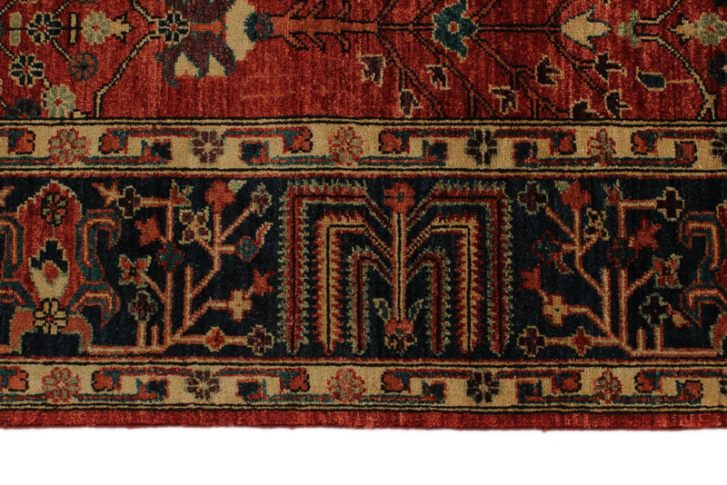 6x18 Red and Navy Anatolian Traditional Rug