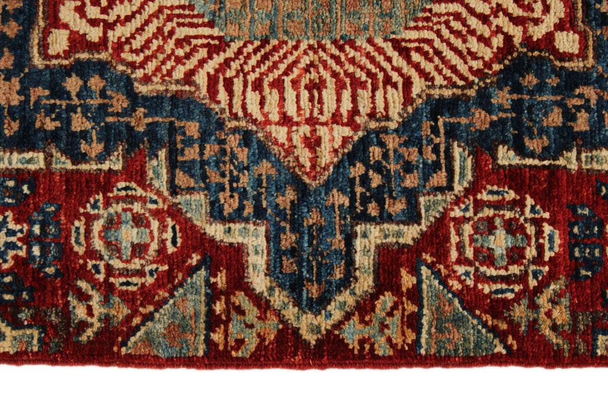 2x20 Red and Multicolor Anatolian Traditional Rug
