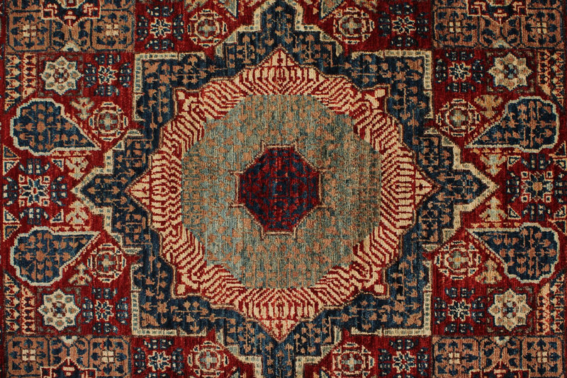 2x20 Red and Multicolor Anatolian Traditional Rug