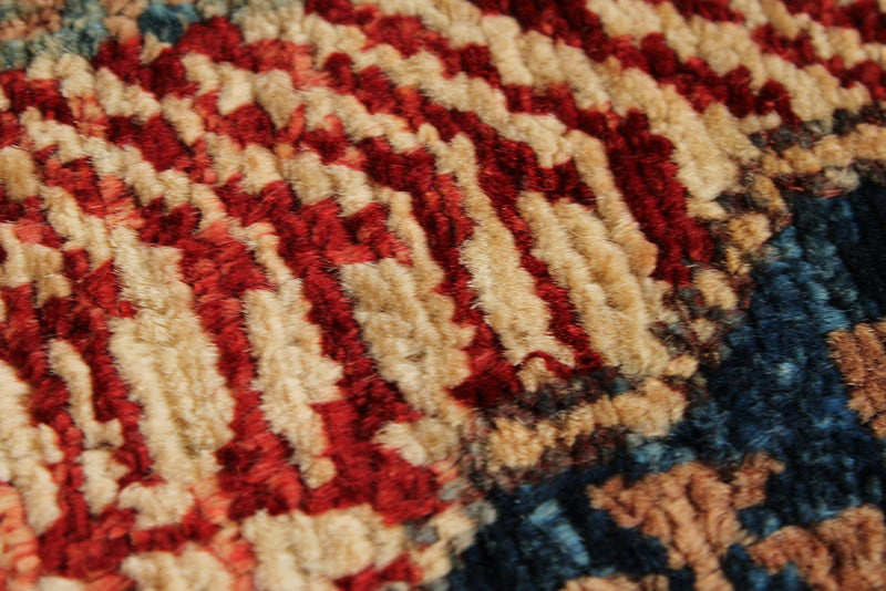 2x20 Red and Multicolor Anatolian Traditional Rug