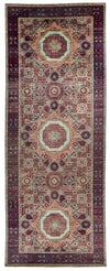 7x18 Gray and Purple Anatolian Traditional Rug