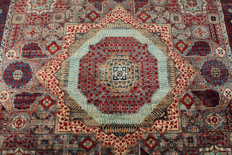 7x18 Gray and Purple Anatolian Traditional Rug