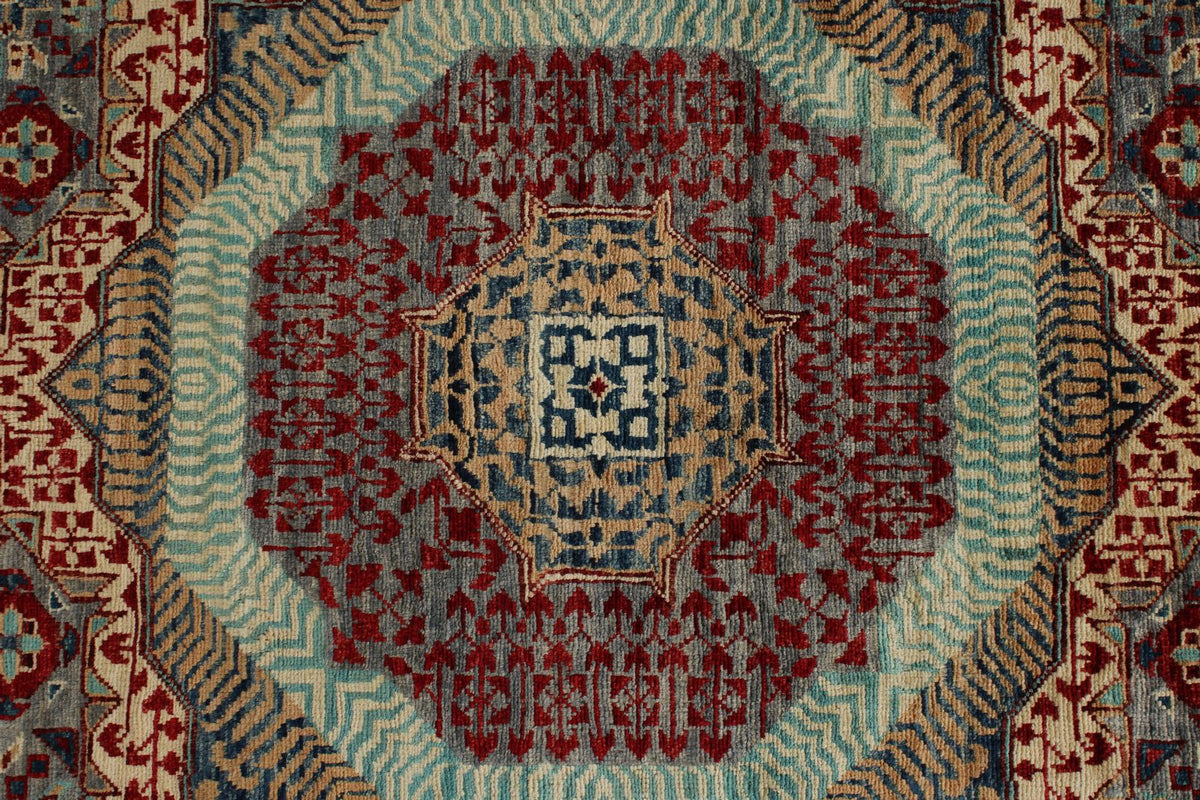 7x18 Gray and Purple Anatolian Traditional Rug