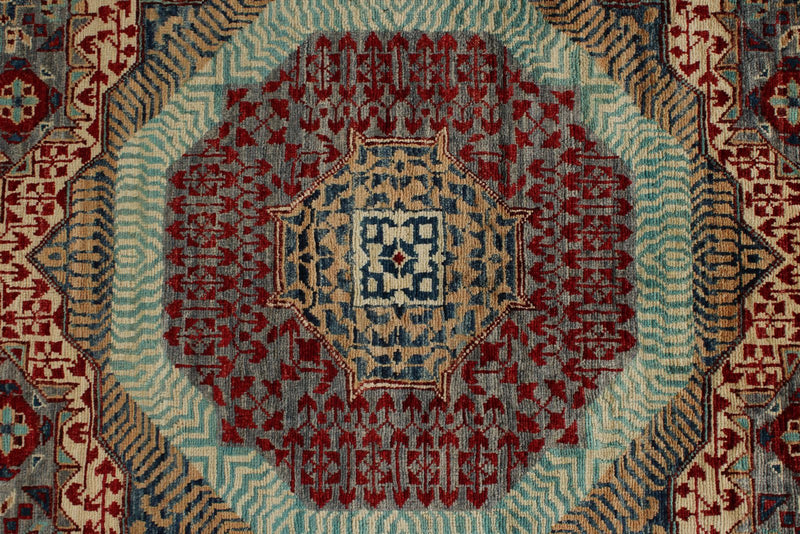 7x18 Gray and Purple Anatolian Traditional Rug
