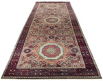 7x18 Gray and Purple Anatolian Traditional Rug