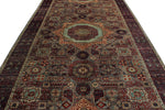 7x18 Gray and Purple Anatolian Traditional Rug