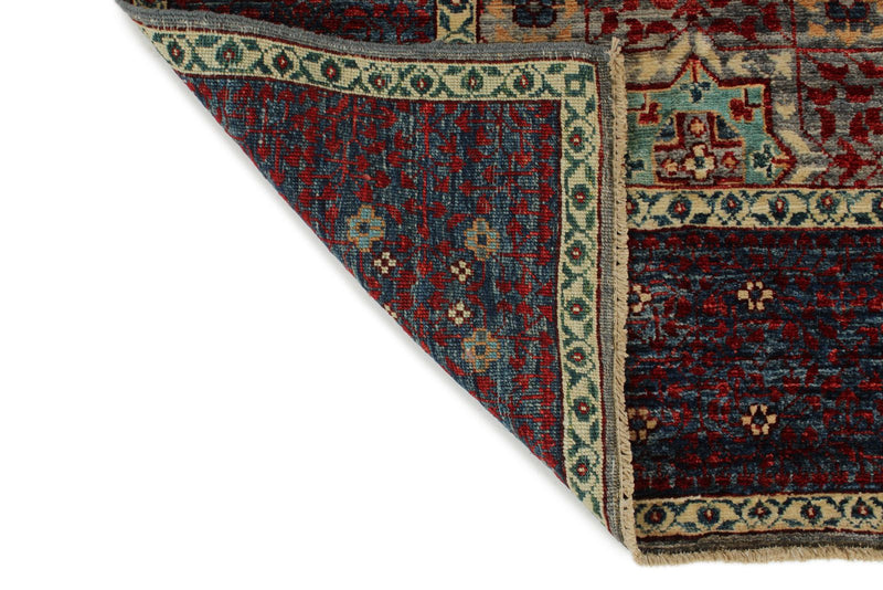 7x18 Gray and Purple Anatolian Traditional Rug
