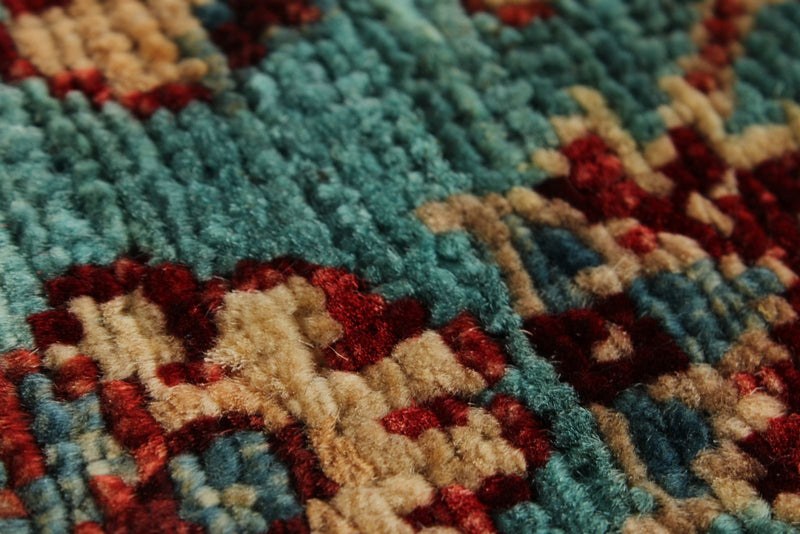 4x14 Blue and Multicolor Anatolian Traditional Runner