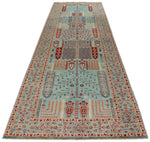 4x14 Blue and Multicolor Anatolian Traditional Runner