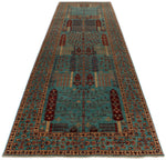 4x14 Blue and Multicolor Anatolian Traditional Runner