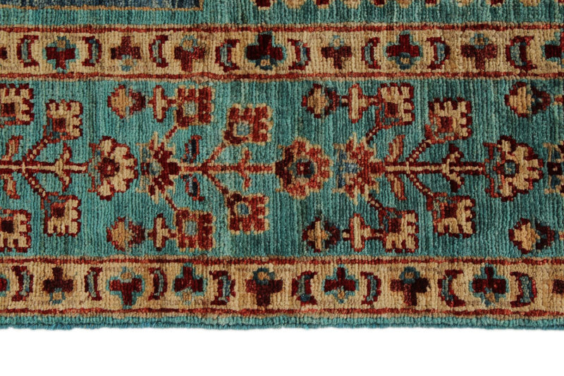 4x14 Blue and Multicolor Anatolian Traditional Runner