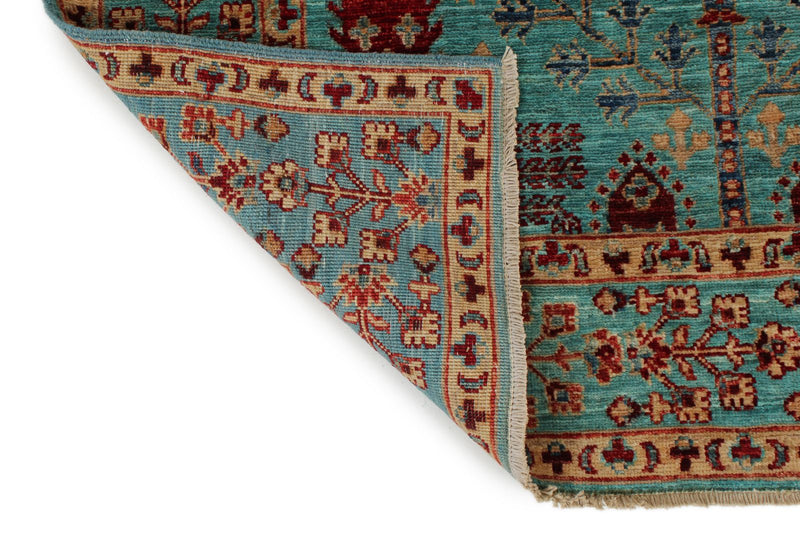 4x14 Blue and Multicolor Anatolian Traditional Runner