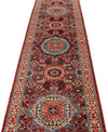 3x19 Red and Ivory Anatolian Traditional Rug