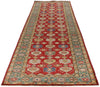 4x13 Red and Green Kazak Tribal Runner