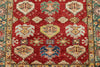 4x13 Red and Green Kazak Tribal Runner