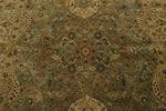 6x14 Light Green and Beige Turkish Oushak Rug
