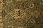 6x14 Light Green and Beige Turkish Oushak Rug
