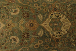6x14 Light Green and Beige Turkish Oushak Rug