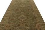6x14 Light Green and Beige Turkish Oushak Rug