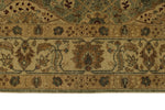 6x14 Light Green and Beige Turkish Oushak Rug