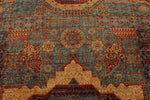 12x17 Burgundy and Multicolor Turkish Tribal Rug