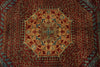 12x17 Burgundy and Multicolor Turkish Tribal Rug