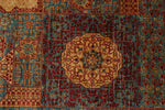12x17 Burgundy and Multicolor Turkish Tribal Rug