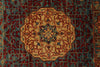 12x17 Burgundy and Multicolor Turkish Tribal Rug