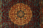 12x17 Burgundy and Multicolor Turkish Tribal Rug