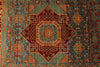12x17 Burgundy and Multicolor Turkish Tribal Rug
