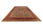 12x17 Burgundy and Multicolor Turkish Tribal Rug