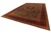12x17 Burgundy and Multicolor Turkish Tribal Rug